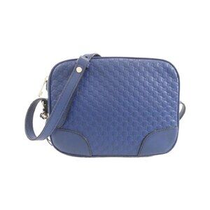 Gucci Bree Microguccissima Crossbody Bag Caspian Blue embossed leather